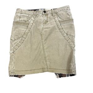 Beige Denim Skirt